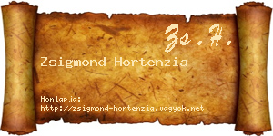 Zsigmond Hortenzia névjegykártya