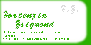 hortenzia zsigmond business card